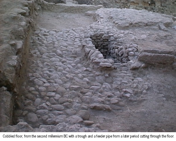 Second Millennium BC. Cobbled floor